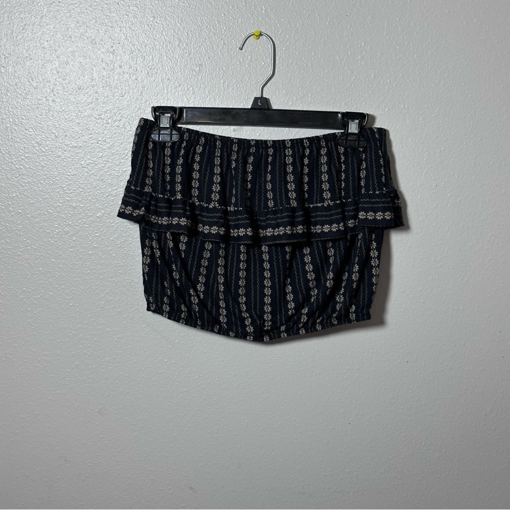 American Eagle Women Sleeveless Black Strapless Crop Top size Small